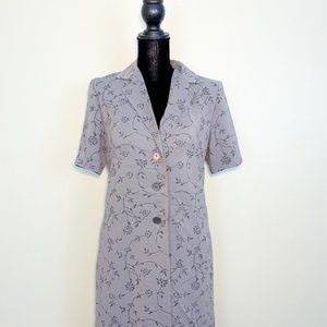 Bahari Group Fattaneh | Vintage | New York | Floral Blue Button Down Maxi Dress